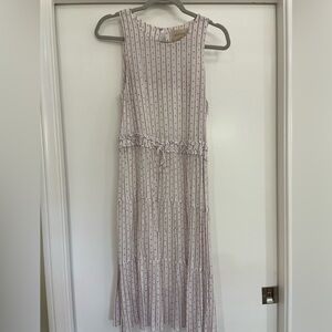 Midi dress from Anthropologie white with red & blue size M